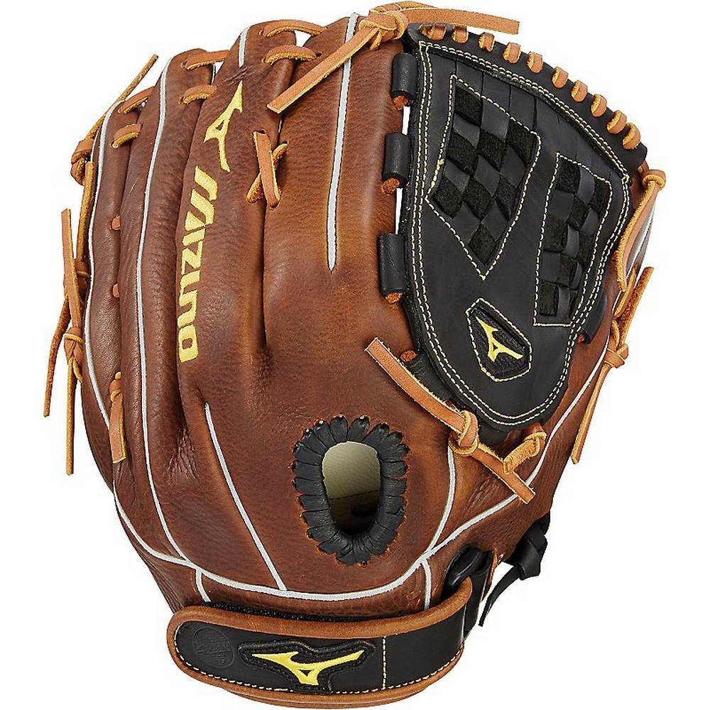 Mizuno Classic Series Fastpitch 12.5" - Bayan Eldiven - Siyah/Kahverengi Türkiye (DWKIFR-485)